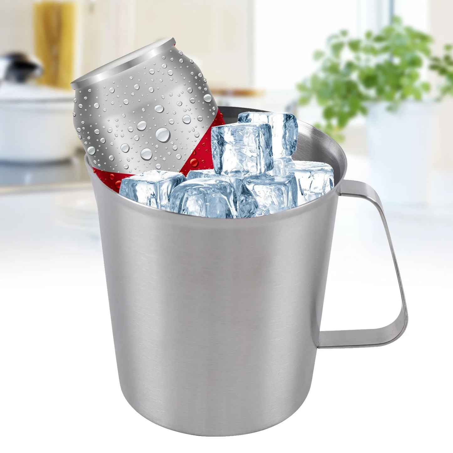 tasse mesureur inox 1000ml | Double échelle ML OZ