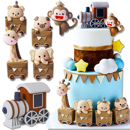 Décoration gâteau train animaux | FestiMagic