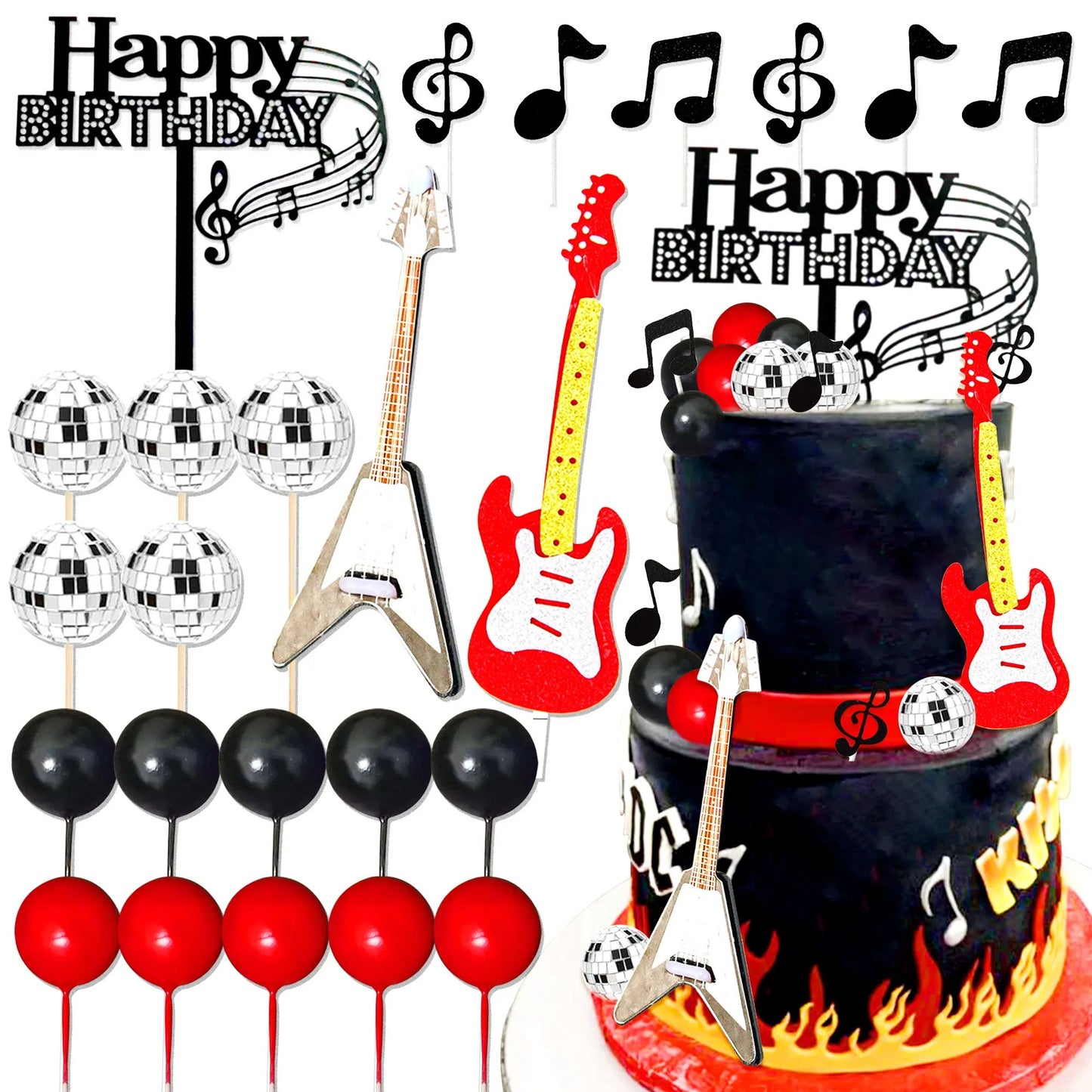 Décoration gâteau musical | Rock | RockStar