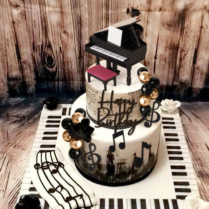 Décoration de gâteau musical | piano | Melodika