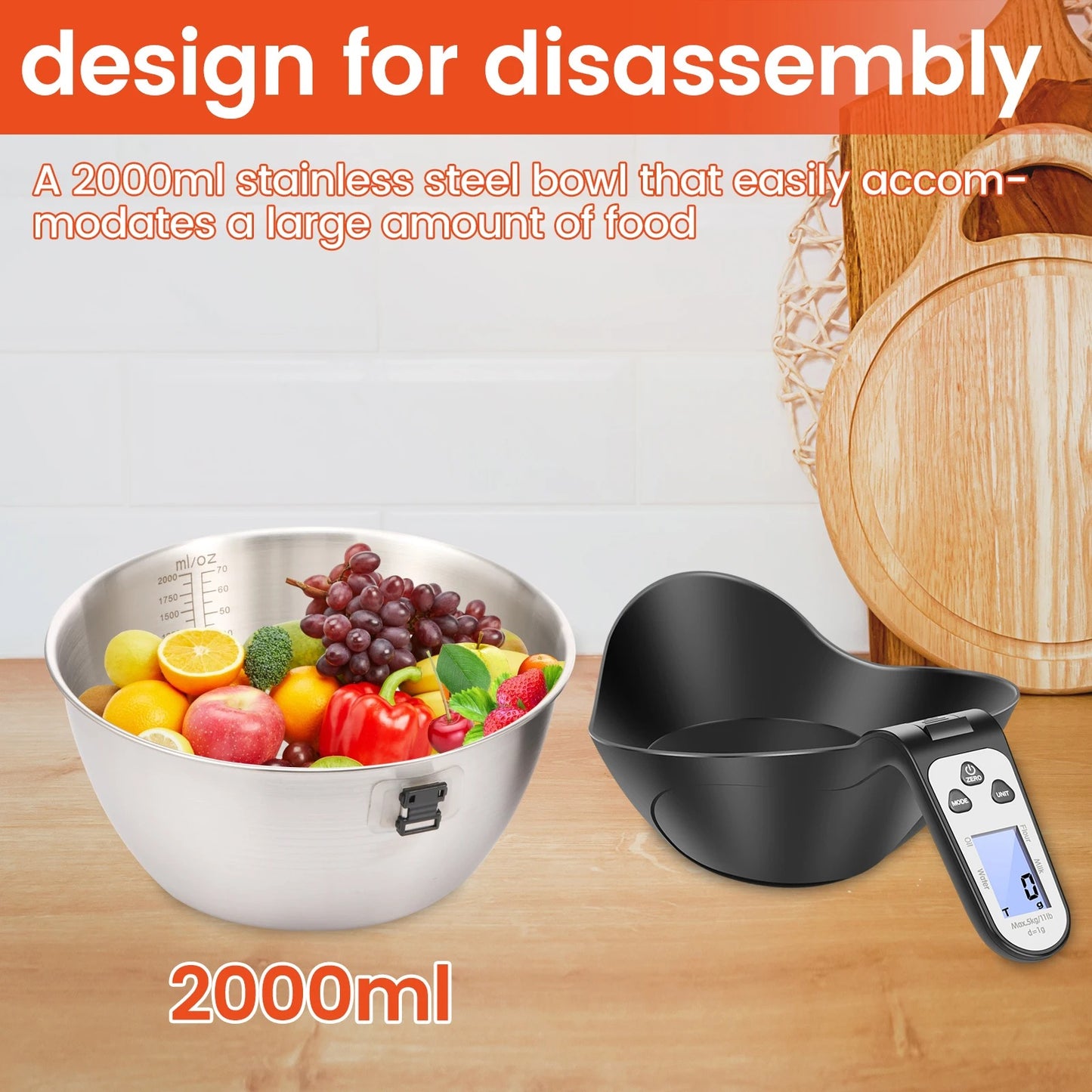 balance cuisine avec bol | Precision 5kg