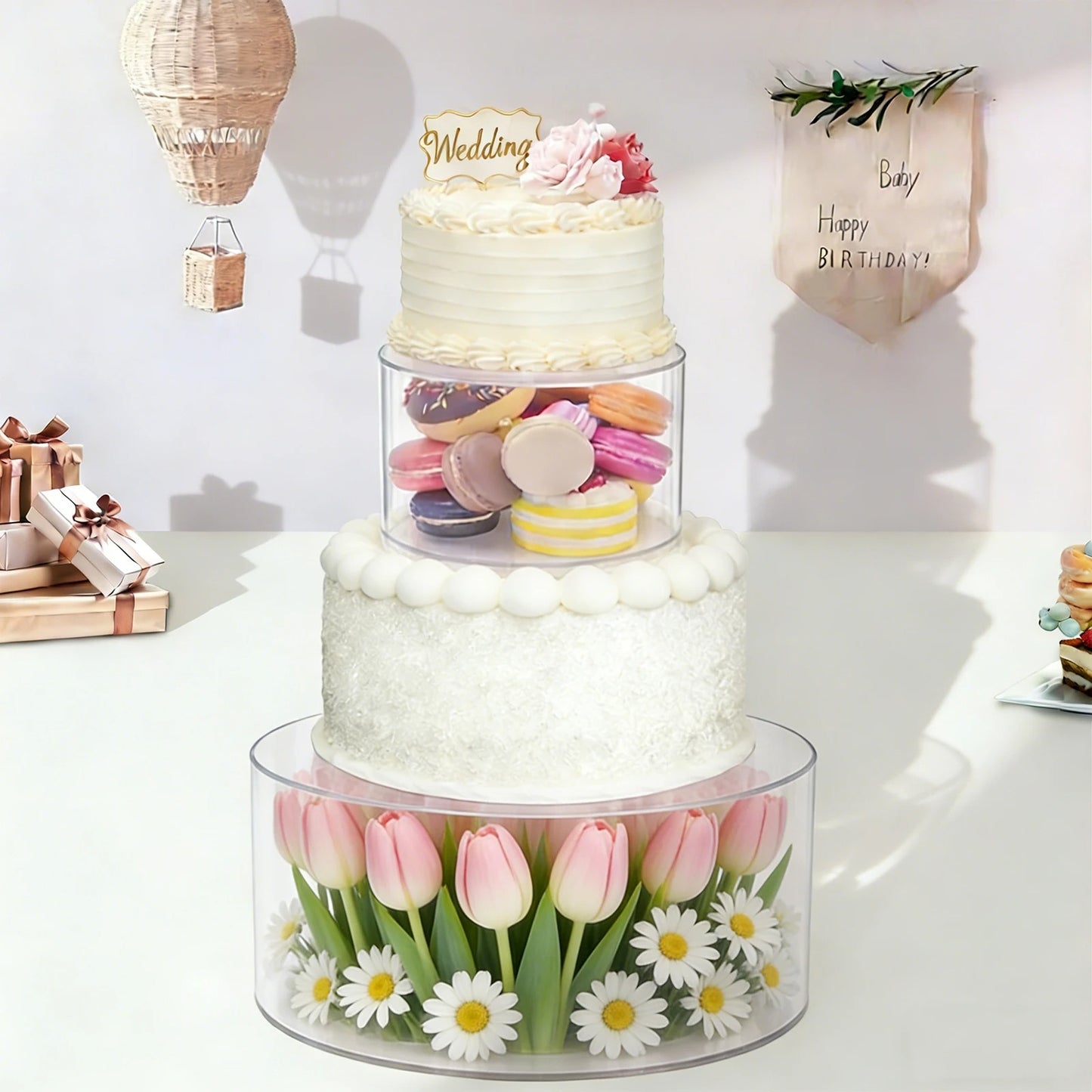 Support à gâteau | Transparent Professionnel