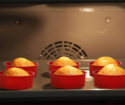 Moules à muffin rond | Silicone réutilisable lot de 5