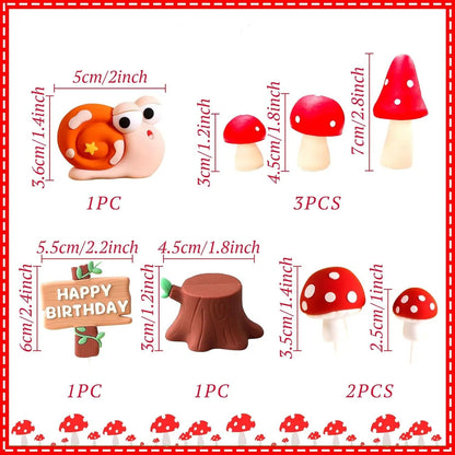 Décoration gâteau champignons | Enchantée
