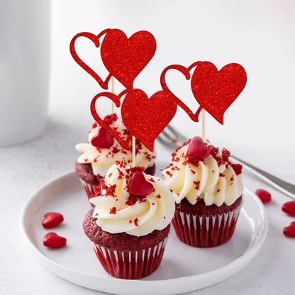 Décoration gateau coeur | Paillettes Romantiques