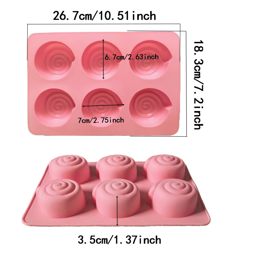 Moule à cupcake escargot | Silicone 6 cavités