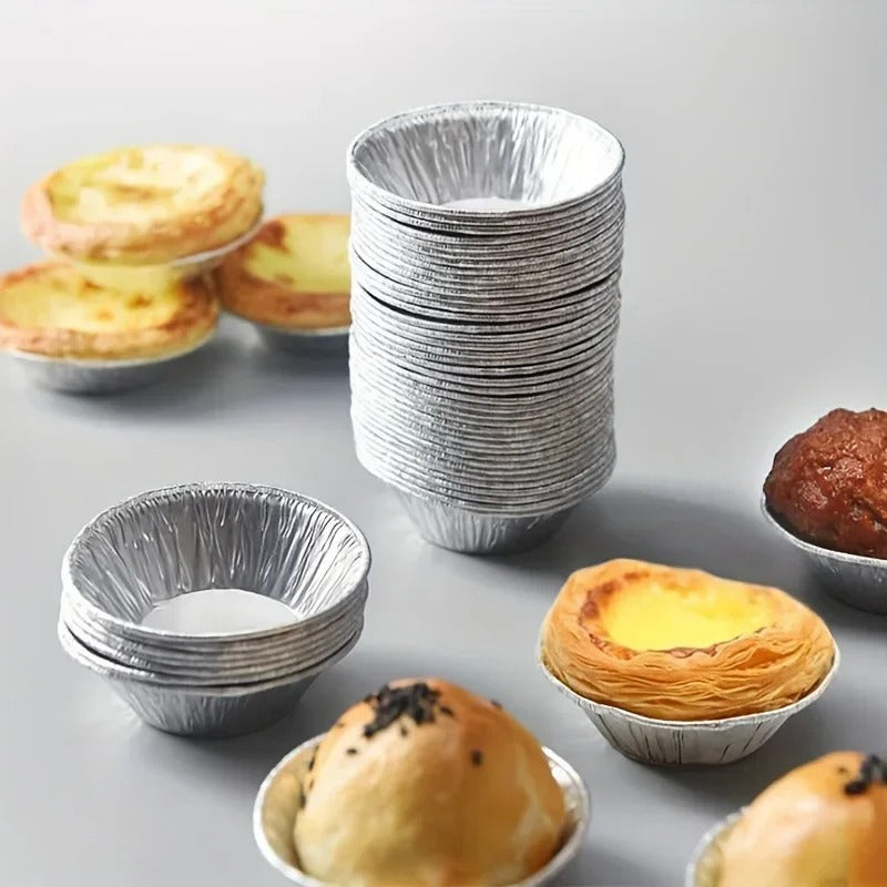 Mini moules à tarte en aluminium | Pack de 100 jetables