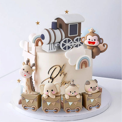 Décoration gâteau train animaux | FestiMagic