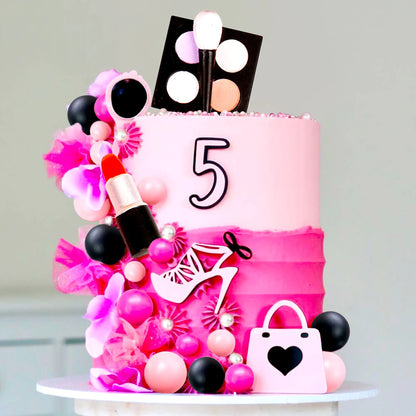 Décoration gâteau glamour | maquillage | Étincelant