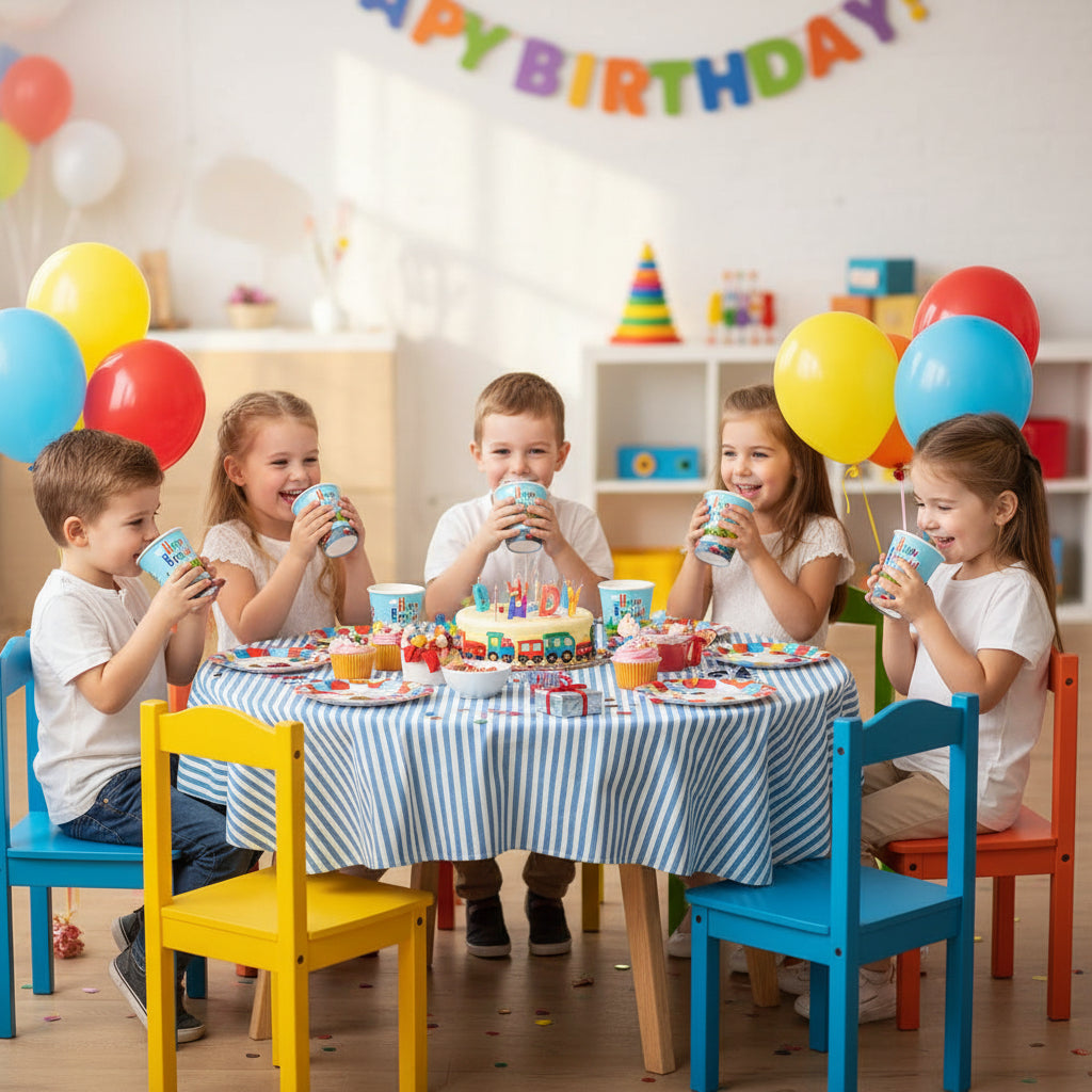 Vaisselles thème transport | Anniversaire Jetable Complet