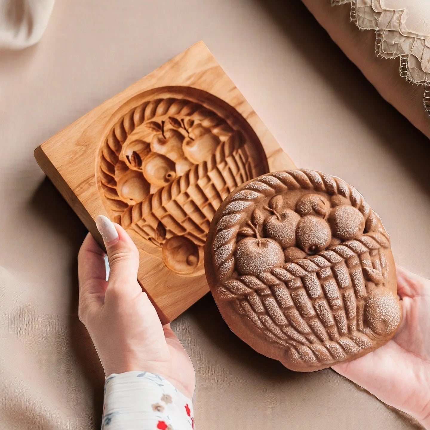 moule à biscuits | Bois sculpté 3D