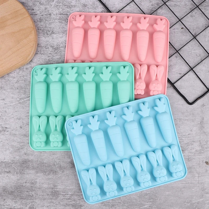 Moule carottes et lapins | SiliChoc