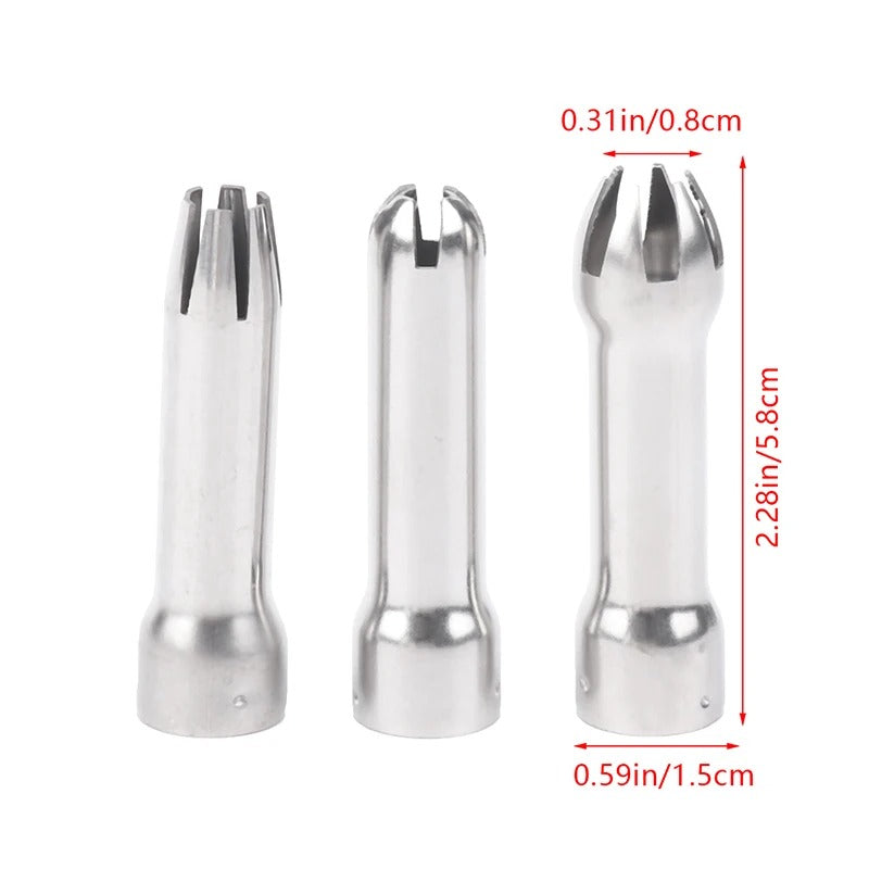 Douilles pour crème | Set Professionnel Inox