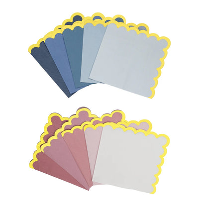 Assiettes et napkins jetable | Bords Dorés