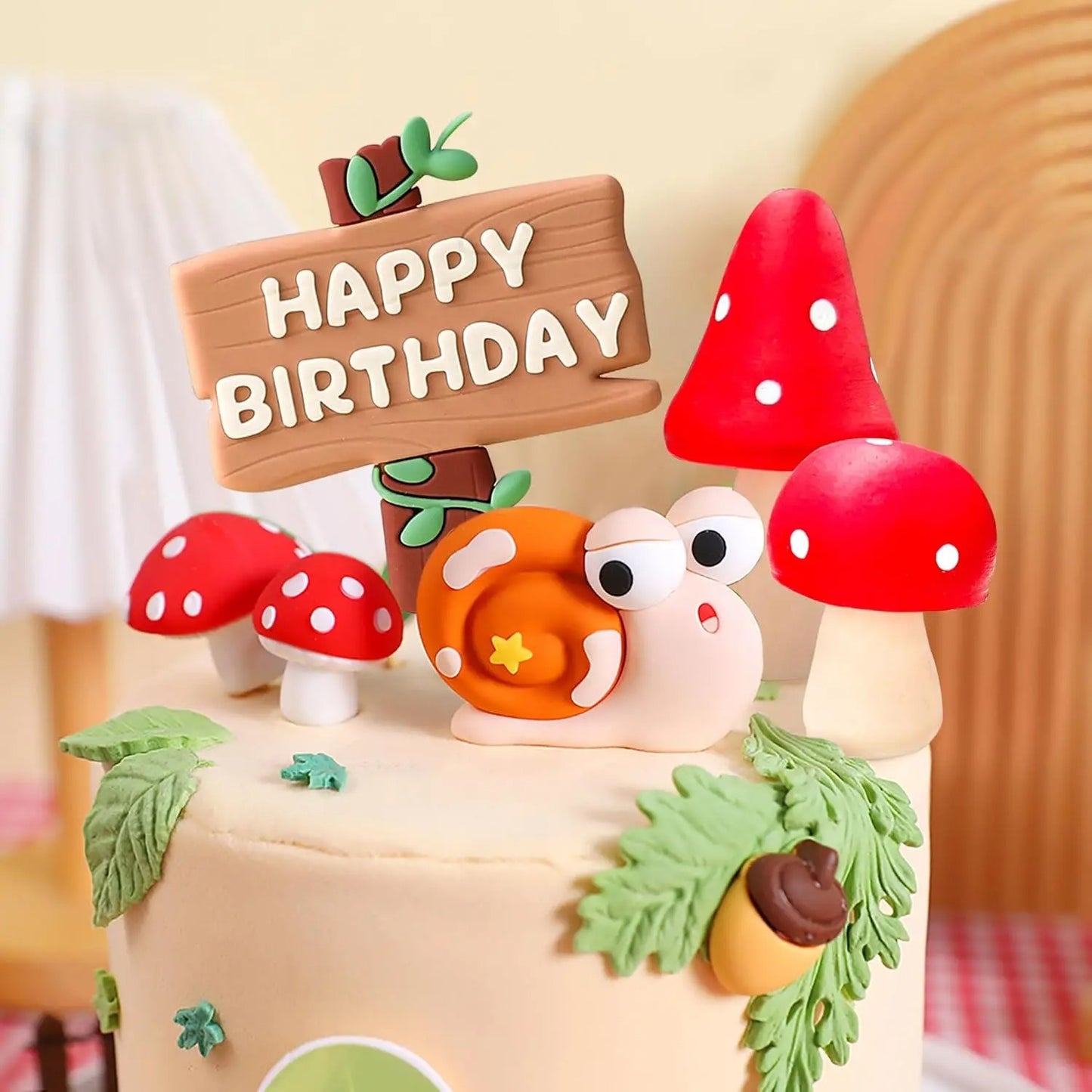 Décoration gâteau champignons | Enchantée