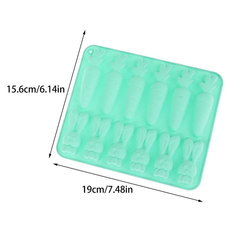 Moule carottes et lapins | SiliChoc
