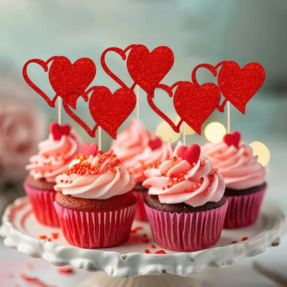 Décoration gateau coeur | Paillettes Romantiques