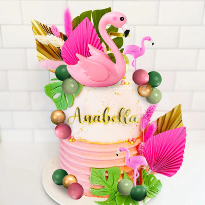 Décoration de gâteau Flamingo | Tropical Paradise