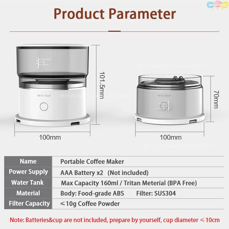 mini machine à café | Portable Compacte