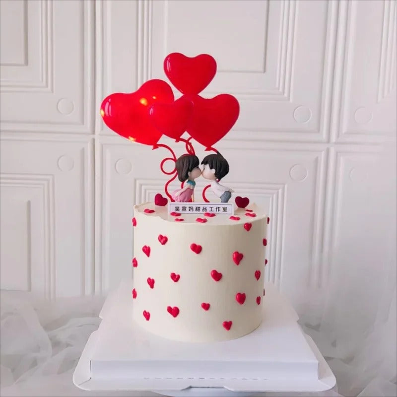 Décoration gateau ballon coeur | MagicPâtiss