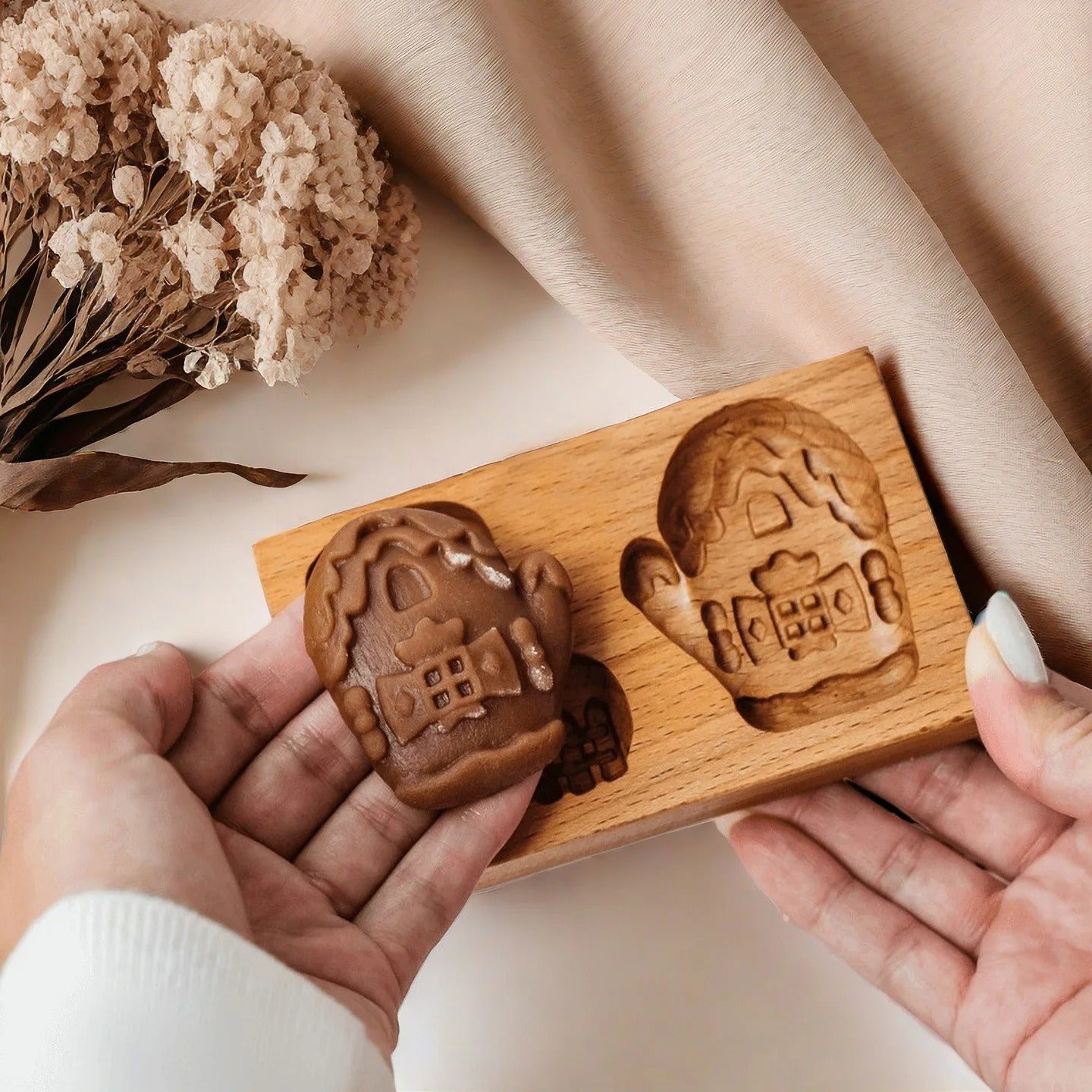 moule à biscuits | Bois sculpté 3D