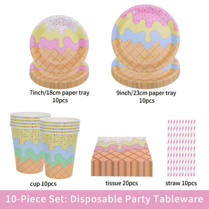 ensemble vaisselle crème glacée | PartyFest