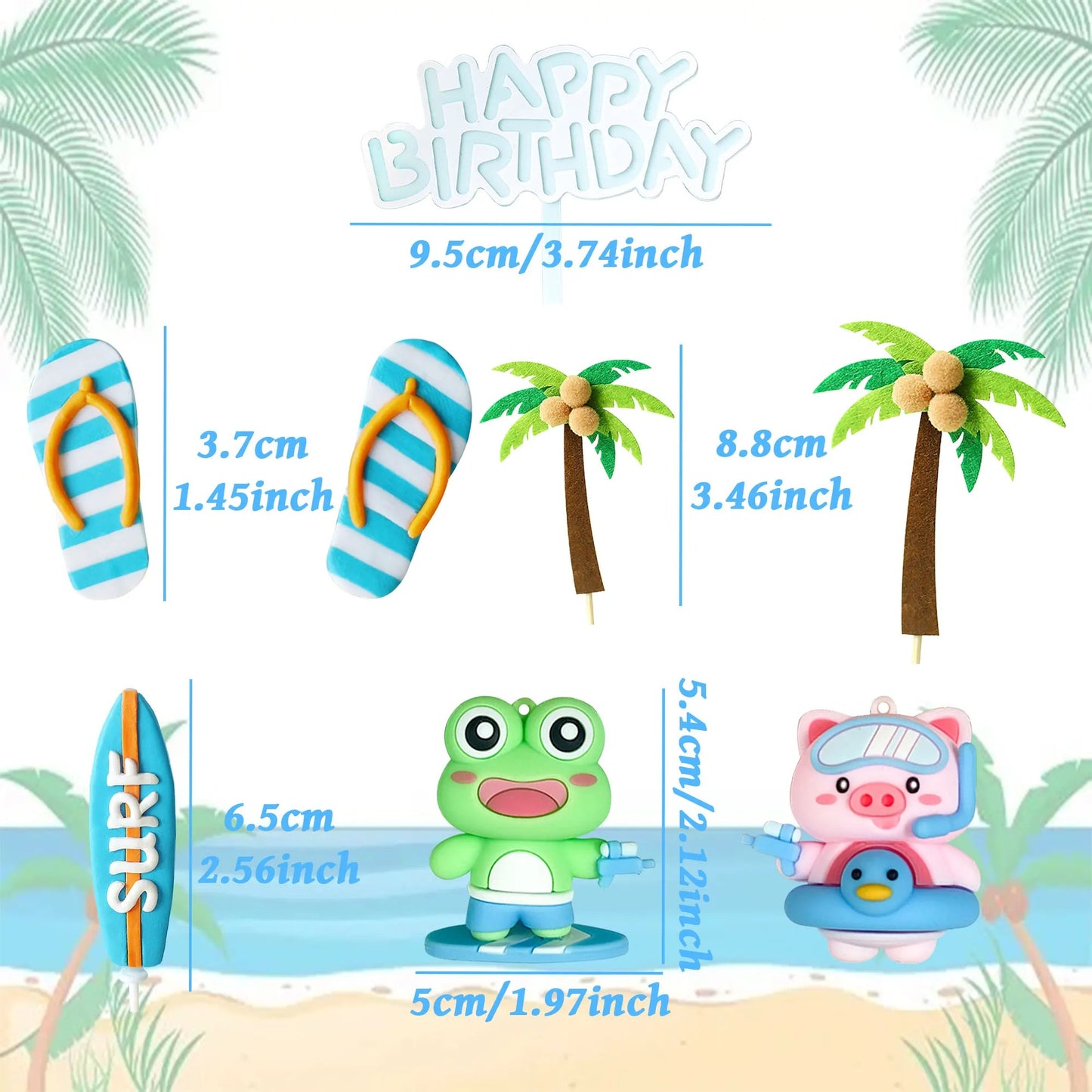 Décoration gâteau plage | Tropical Paradise