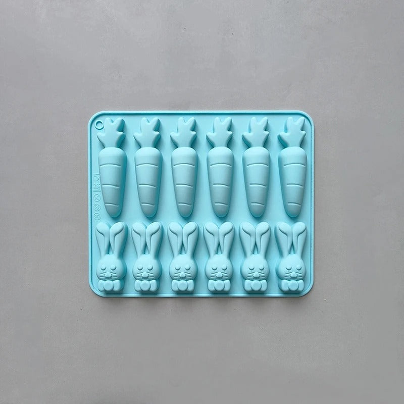 Moule carottes et lapins | SiliChoc