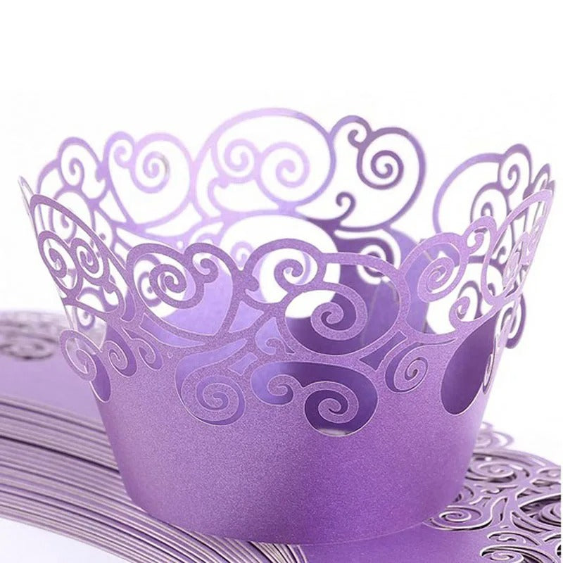 Moule à cupcake dentelle | Lot de 50 élégant