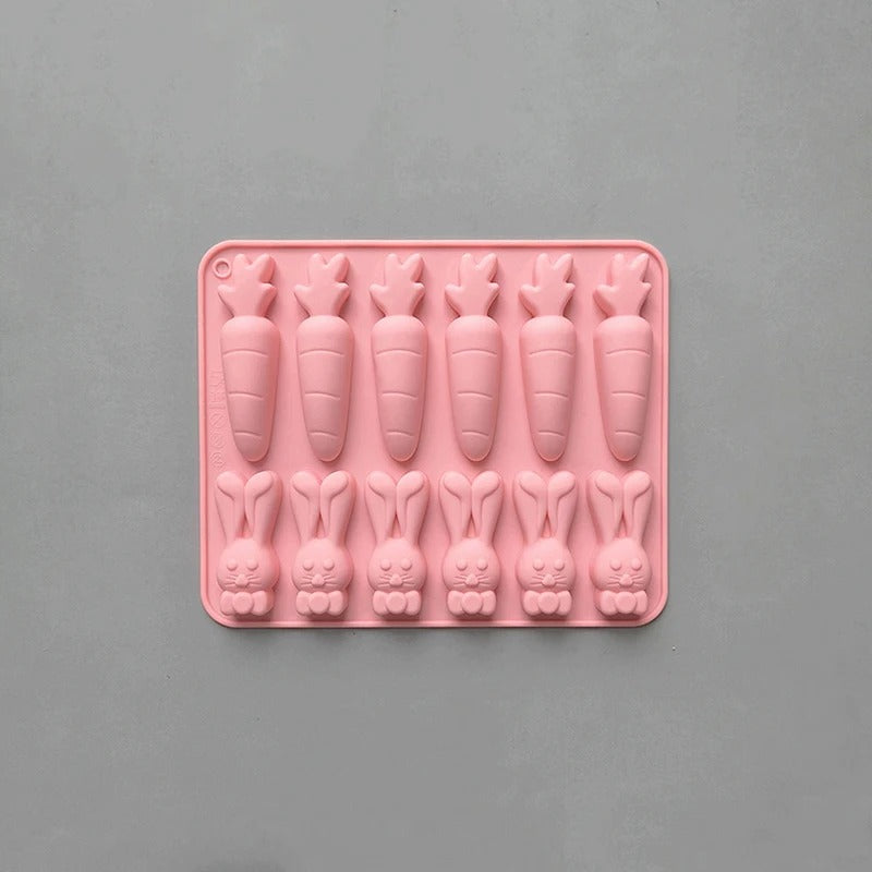 Moule carottes et lapins | SiliChoc