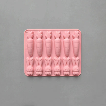 Moule carottes et lapins | SiliChoc
