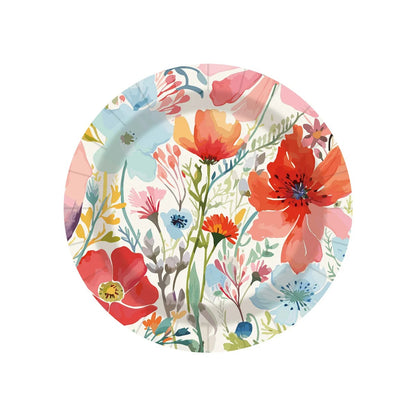 Ensemble de vaisselles jetables printemps | Floralys