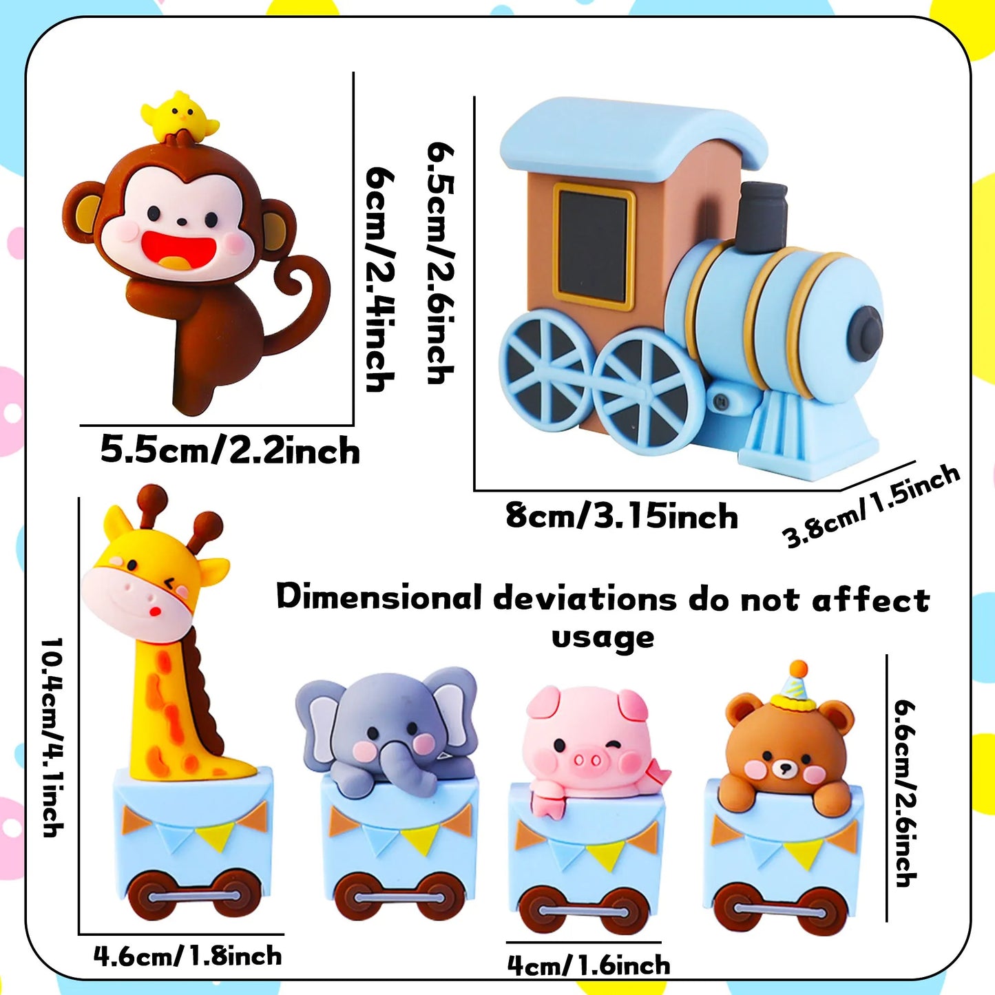 Décoration gâteau train animaux | FestiMagic