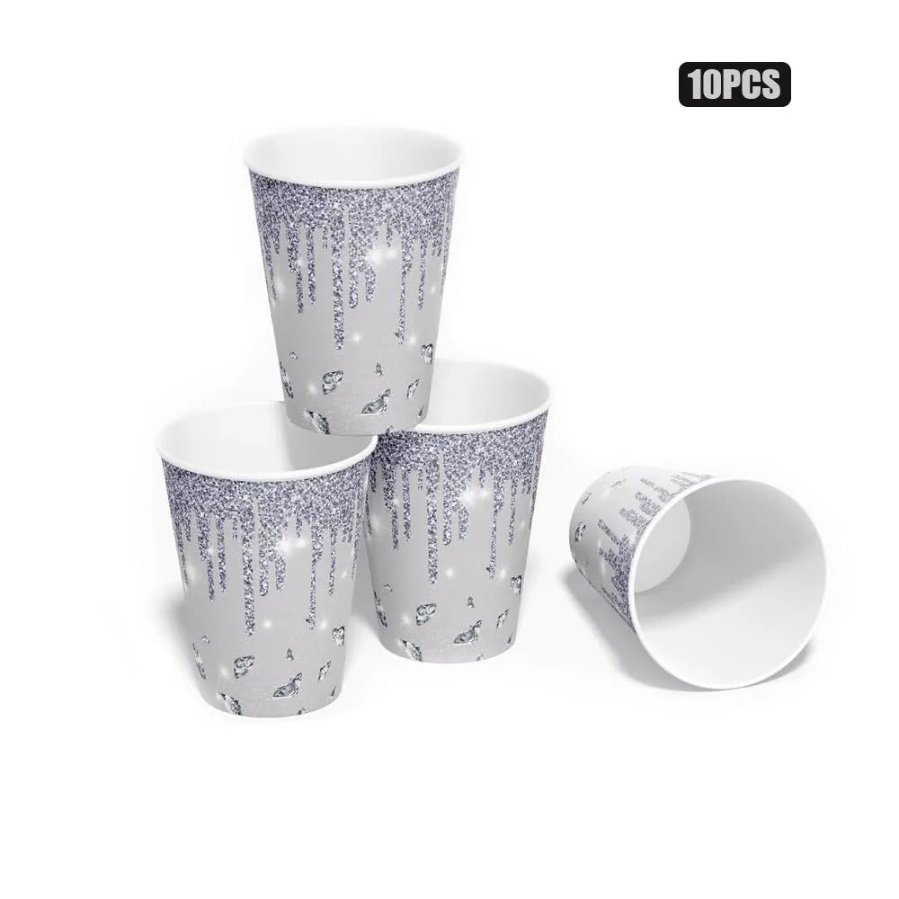 Assiettes Glamour | Argentées Jetables