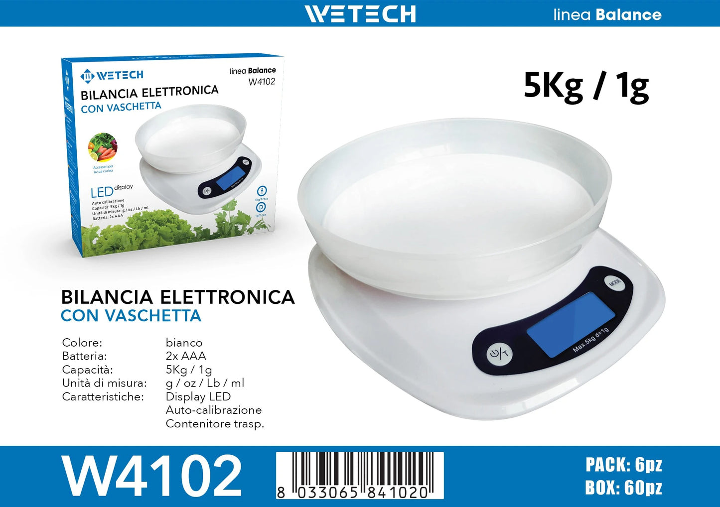 Balance de cuisine numérique | Précision 5kg