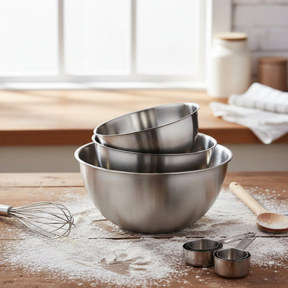 Cul de poule | Set 3 pièces inox professionnel