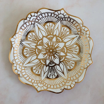 Vaisselle jetable estampillée or | Élégance Fête