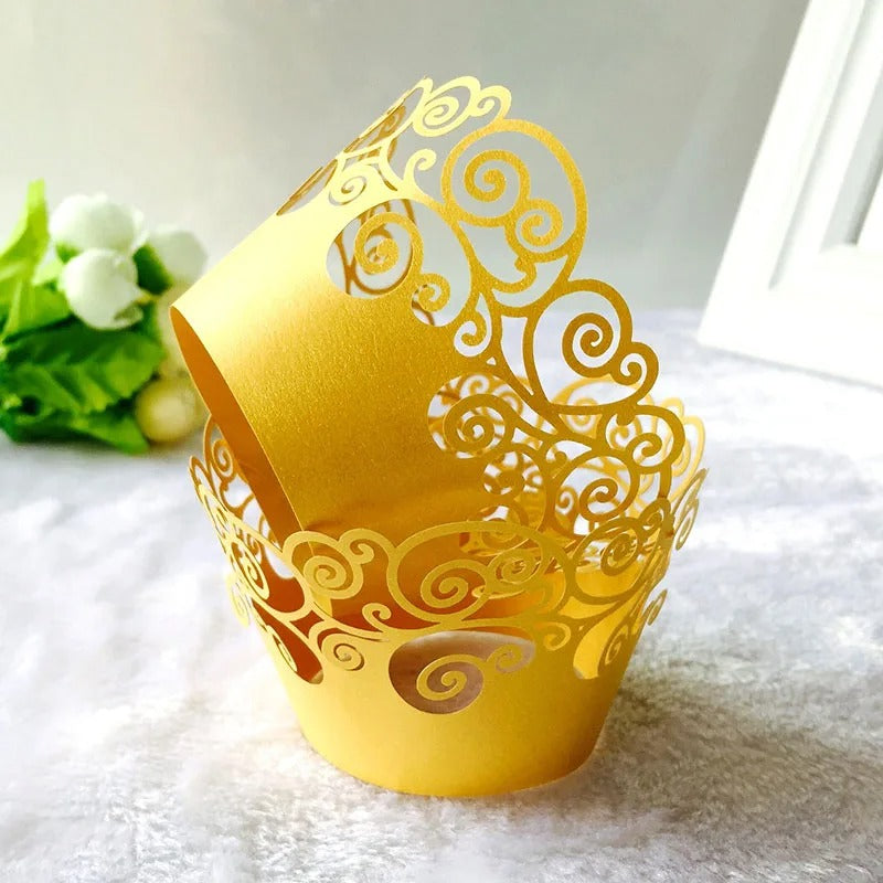 Moule à cupcake dentelle | Lot de 50 élégant