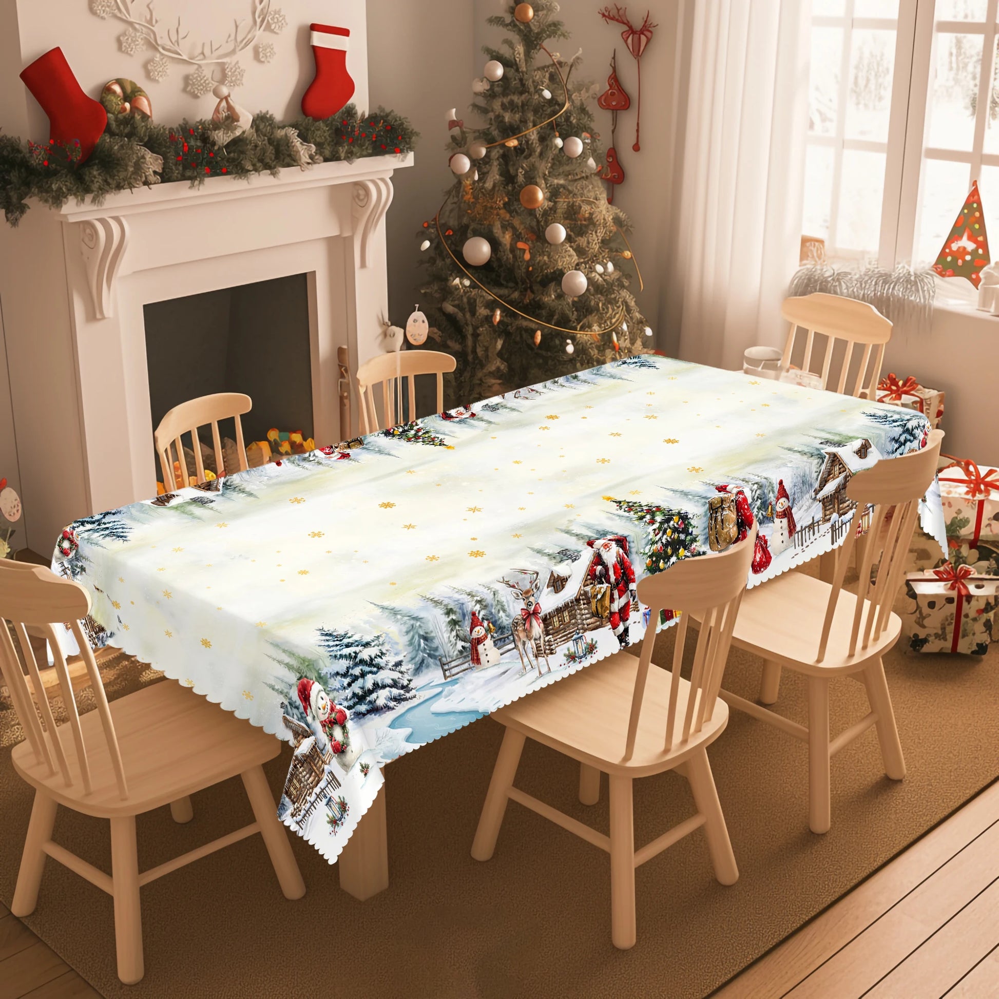 nappe noel ronde rectangulaire élégante