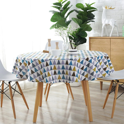 nappe ronde en lin colorée