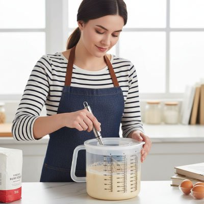 Verre doseur avec couvercle